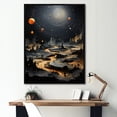 thumbnail image 1 of Designart "Galactic Wonder Unusual Celestial Body" Asteroids Floater Framed Wall Decor, 1 of 7