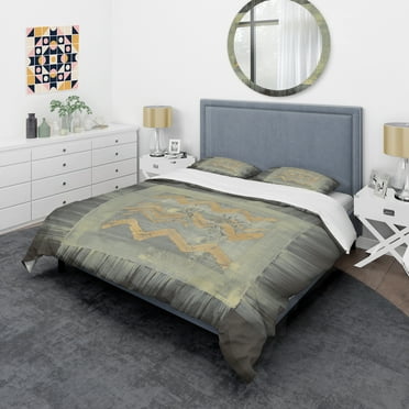 Designart 'Galm Abstract I' Glam Duvet Cover Set