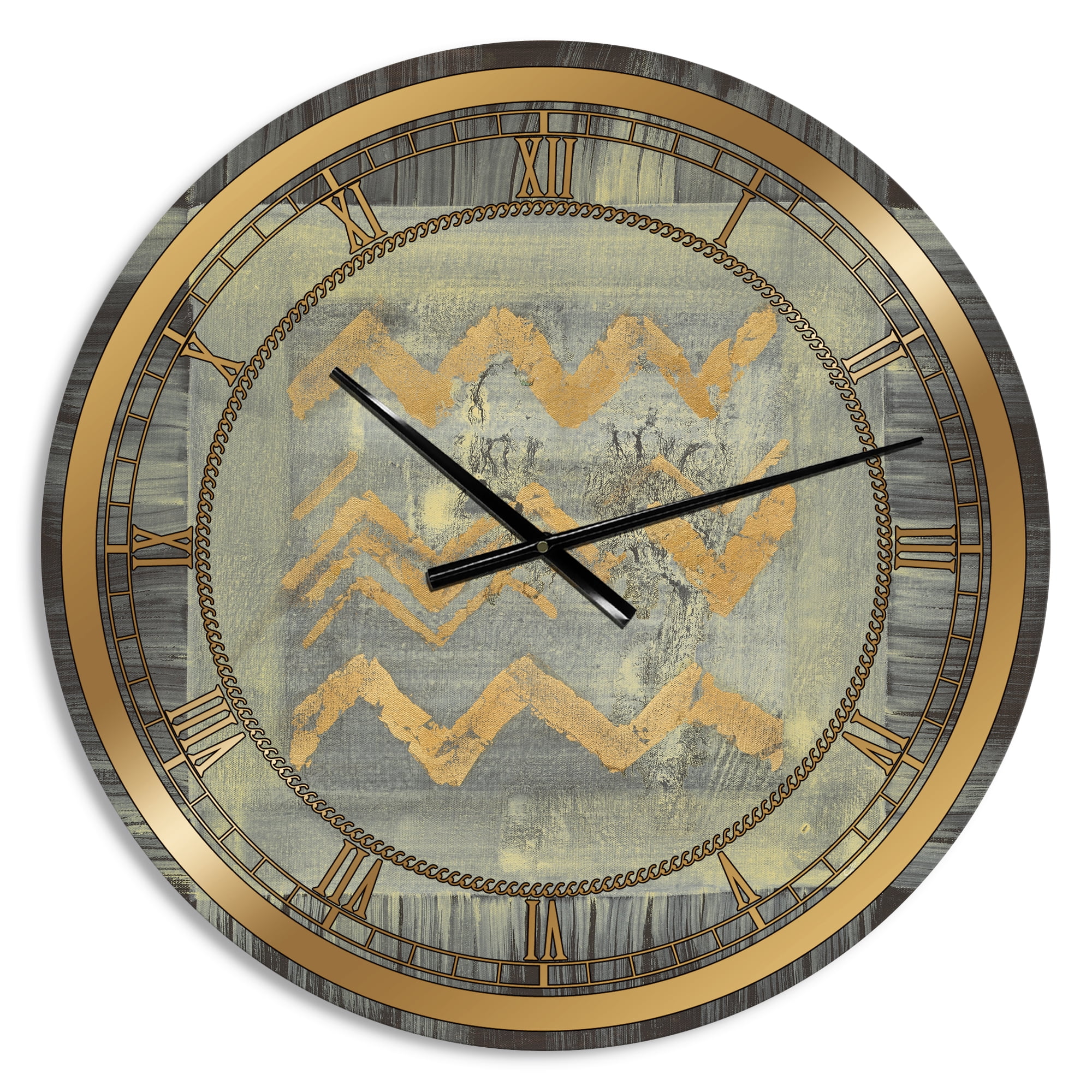 Designart 'Galm Abstract I' Glam Wall Clock
