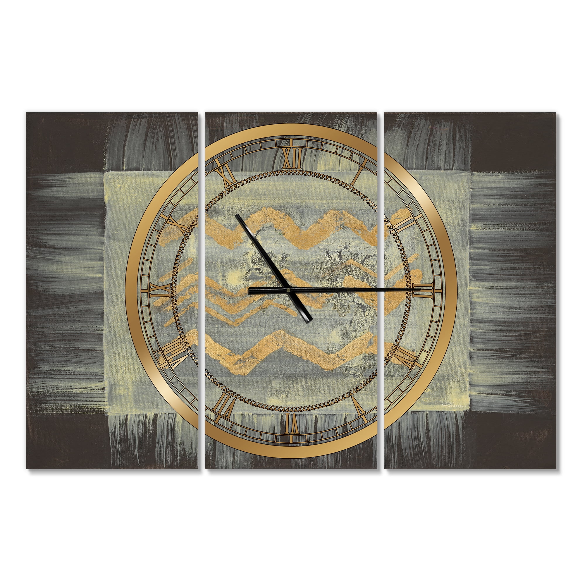 Designart 'Galm Abstract I' Modern wall clock