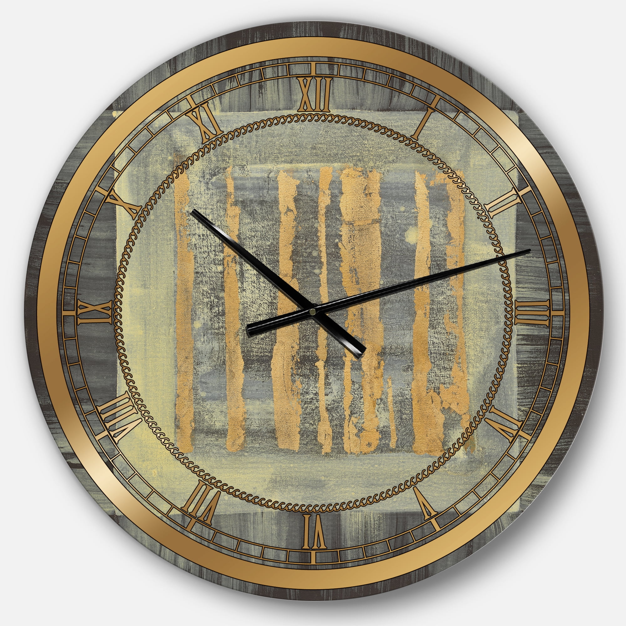 Designart 'Galm Abstract II' Glam wall clock