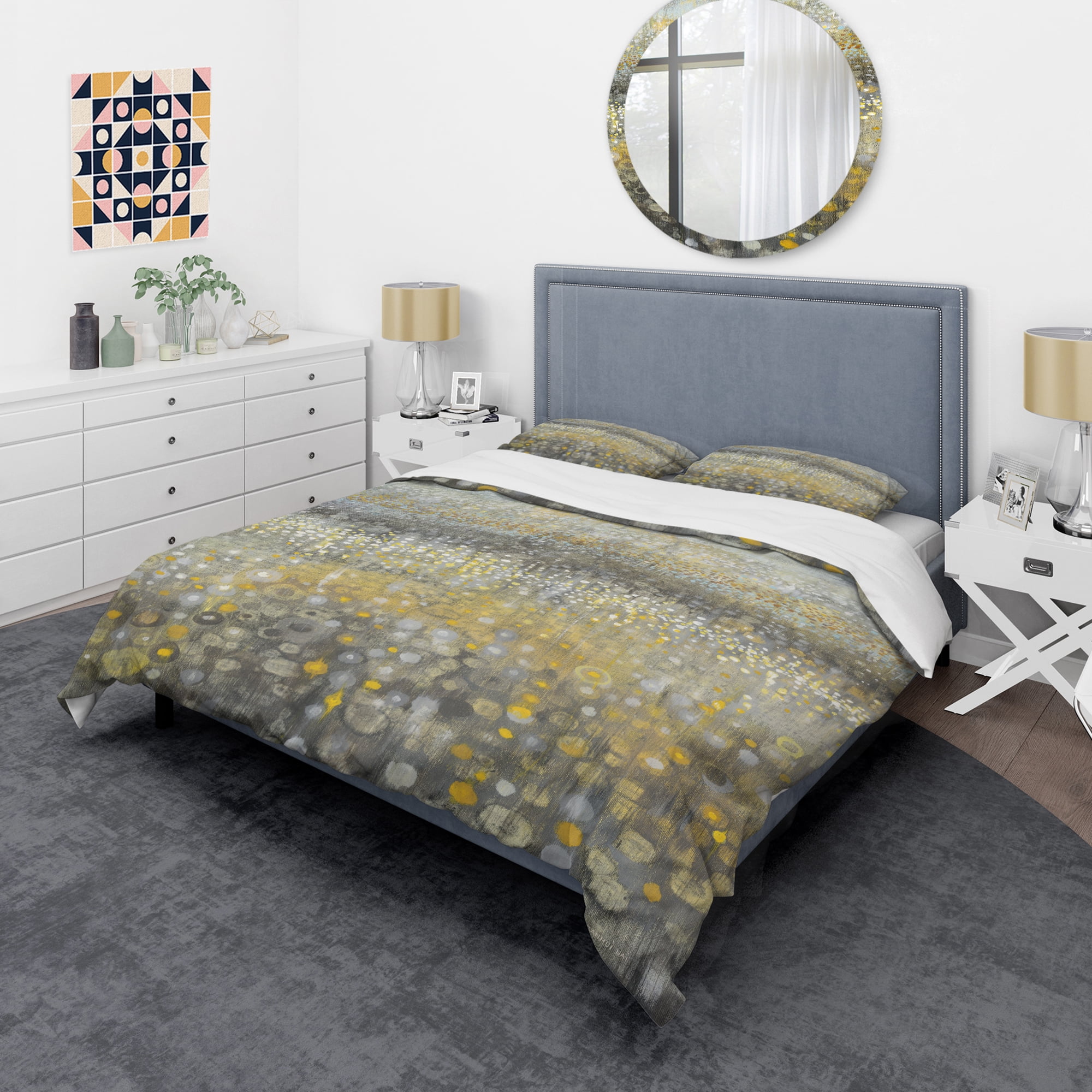 Designart 'Galm Abstract III' Glam Duvet Cover Set