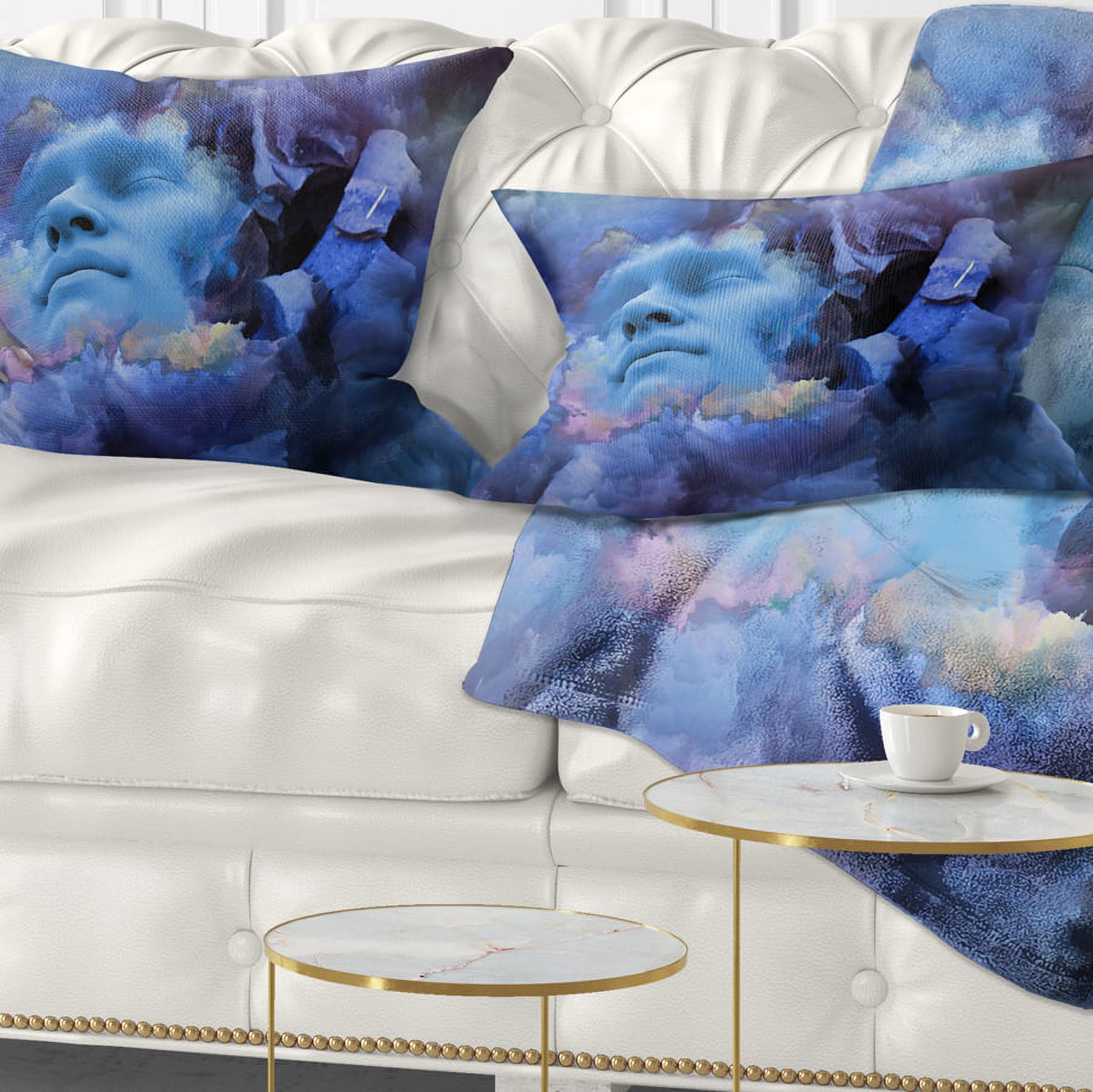 Designart Game Of Dream Woman Sleeping - Abstract Throw Pillow - 12x20