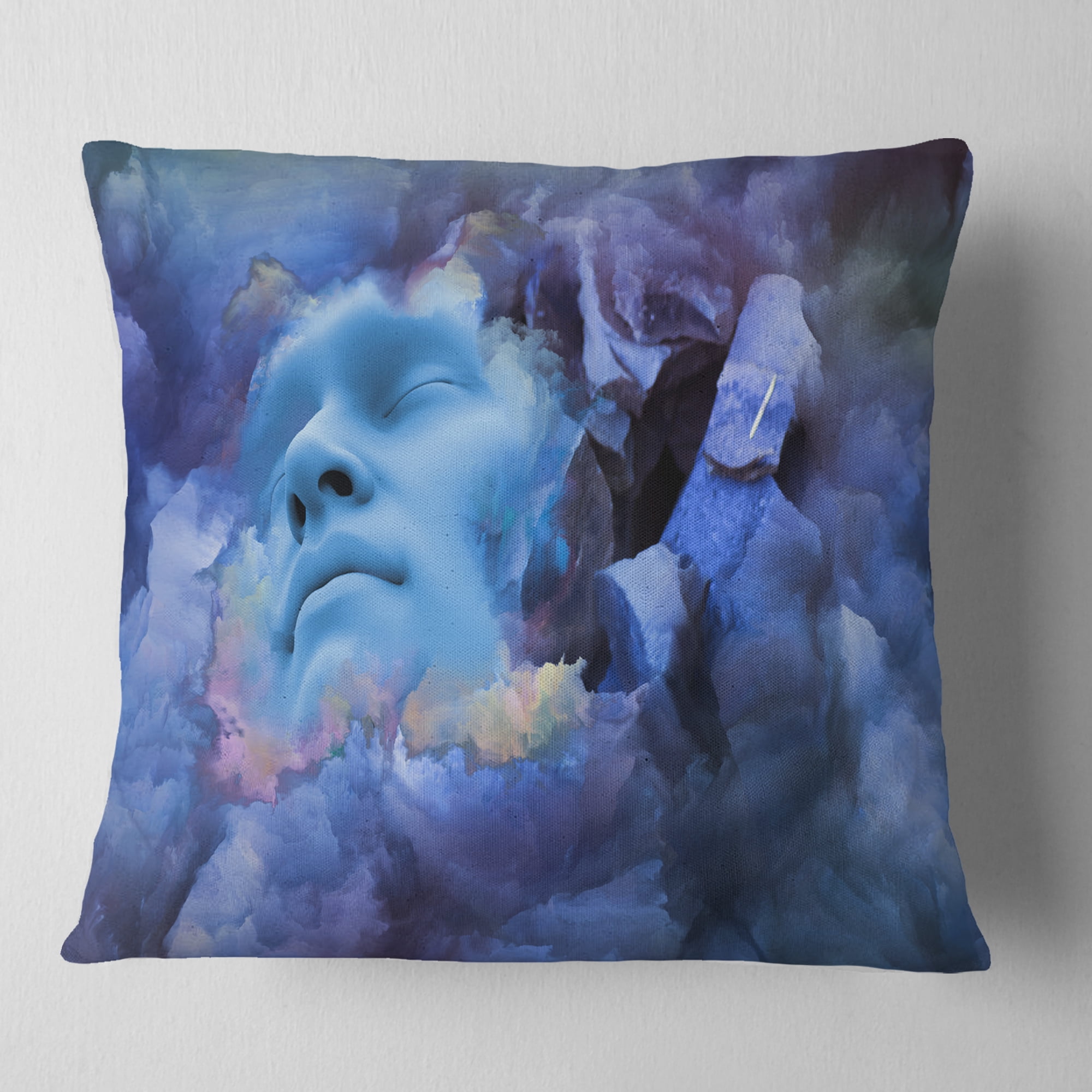 Designart Game Of Dream Woman Sleeping - Abstract Throw Pillow - 16x16