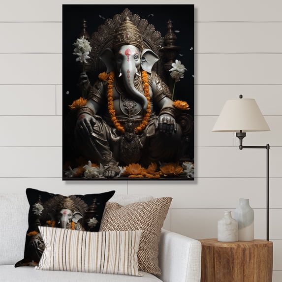 Designart "Ganesha s Divine Presence in Hinduism I" Hinduisim Canvas Print