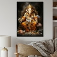 thumbnail image 1 of Designart "Ganeshas Blessing Hinduisim Art wall art II" Hinduisim Floater Framed Wall Art Print, 1 of 7