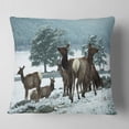 thumbnail image 1 of Designart Gang of Deer in Rocky Mountains - Landscape Printed Throw Pillow - 16x16, 1 of 4