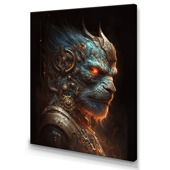 Designart Gangster Gorilla III Canvas Wall Art