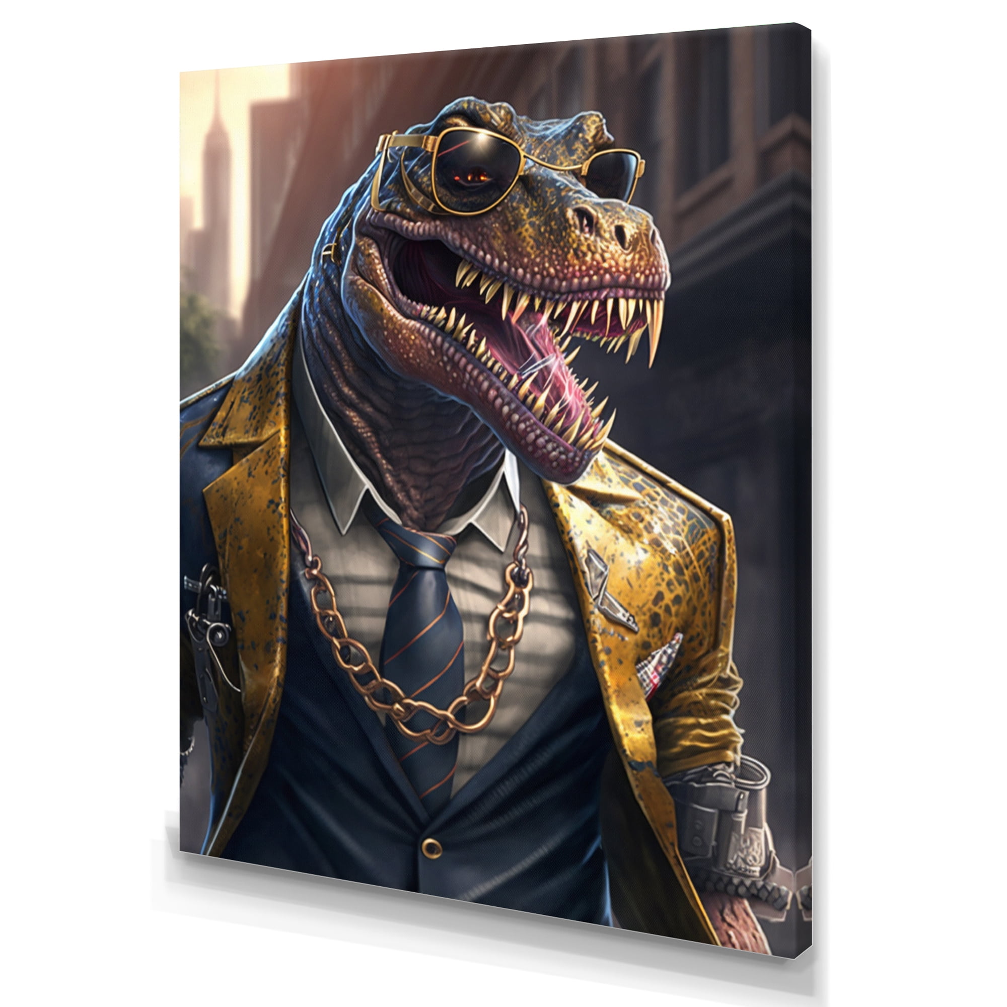 Designart Gangster Reptile II Canvas Wall Art