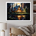 thumbnail image 1 of Designart "Garden Gateway at Lake House IV" Landscapes Framed Wall Art Decor - Coastal Orange Landscape Cottage Living Room Framed Canvas Art, 1 of 6