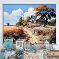 thumbnail image 1 of Designart "Garden In Countryside Cottage wall art II" Landscapes Floater Framed Wall Art Print, 1 of 7