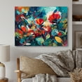 thumbnail image 1 of Designart "Garden Symphony Red Vibrant I" Floral Metal Wall Art, 1 of 5