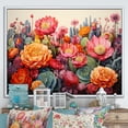 thumbnail image 1 of Designart "Garden of Desert Cacti IV" Modern Floater Framed Wall Art Print, 1 of 7