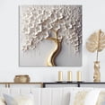 thumbnail image 1 of Designart "Garden of White Orchids on Branches (Fifth Variation) III" Tree Floral Metal Art Living Room, 1 of 5