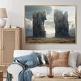 thumbnail image 1 of Designart "Gateways to the Cosmos Mind-Blowing Surrealism I" Landscapes Framed Wall Art - Traditional Grey Surrealism Landscape Bedroom Framed Canvas Wall Art, 1 of 6