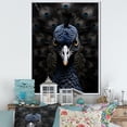 thumbnail image 1 of Designart "Gaze Of The Mystical Peacock I" Animals Peacock Floater Framed Canvas Prints, 1 of 5