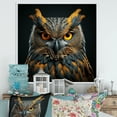 thumbnail image 1 of Designart "Gazing Into Owl'S Expressionism" Animals Owl Floater Framed Wall Art Living Room, 1 of 5
