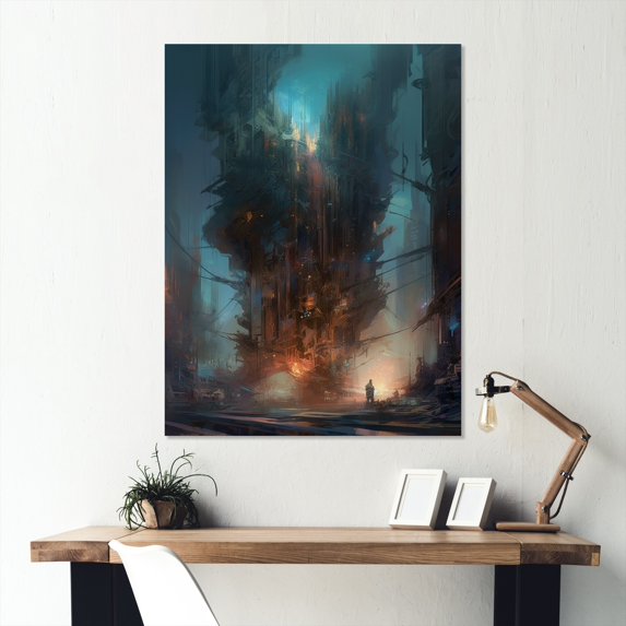 Designart "Gazing into the Cosmos I" Space Metal Art Living Room