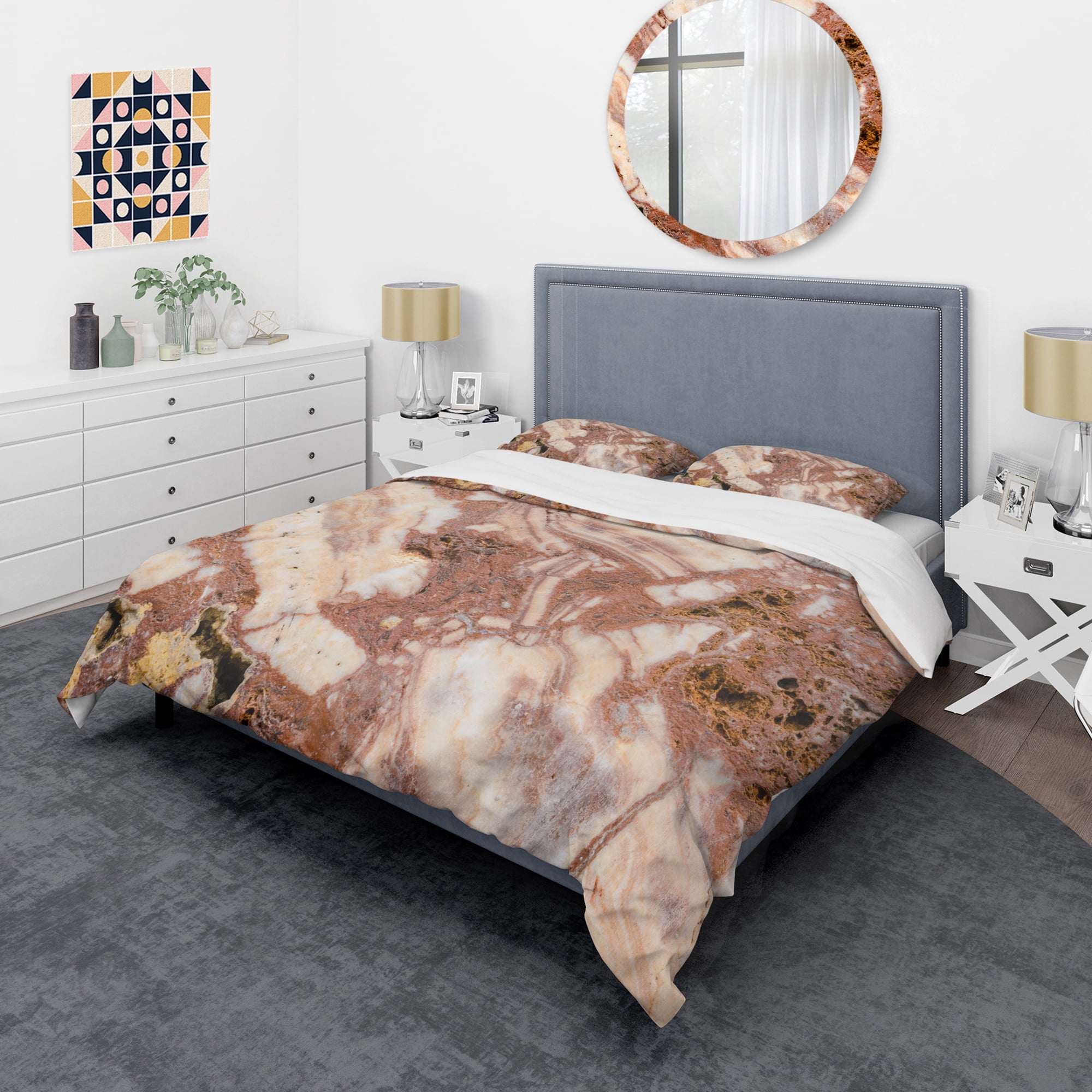 Designart 'Gem onyx closeup' Stone Duvet Cover Set