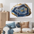 thumbnail image 1 of Designart "Gems of the Geode II" Stone Geode Metal Wall Decor Set, 1 of 5