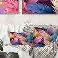 thumbnail image 1 of Designart "Gentle Feather Grace" Abstract Printed Throw Pillow, 1 of 5