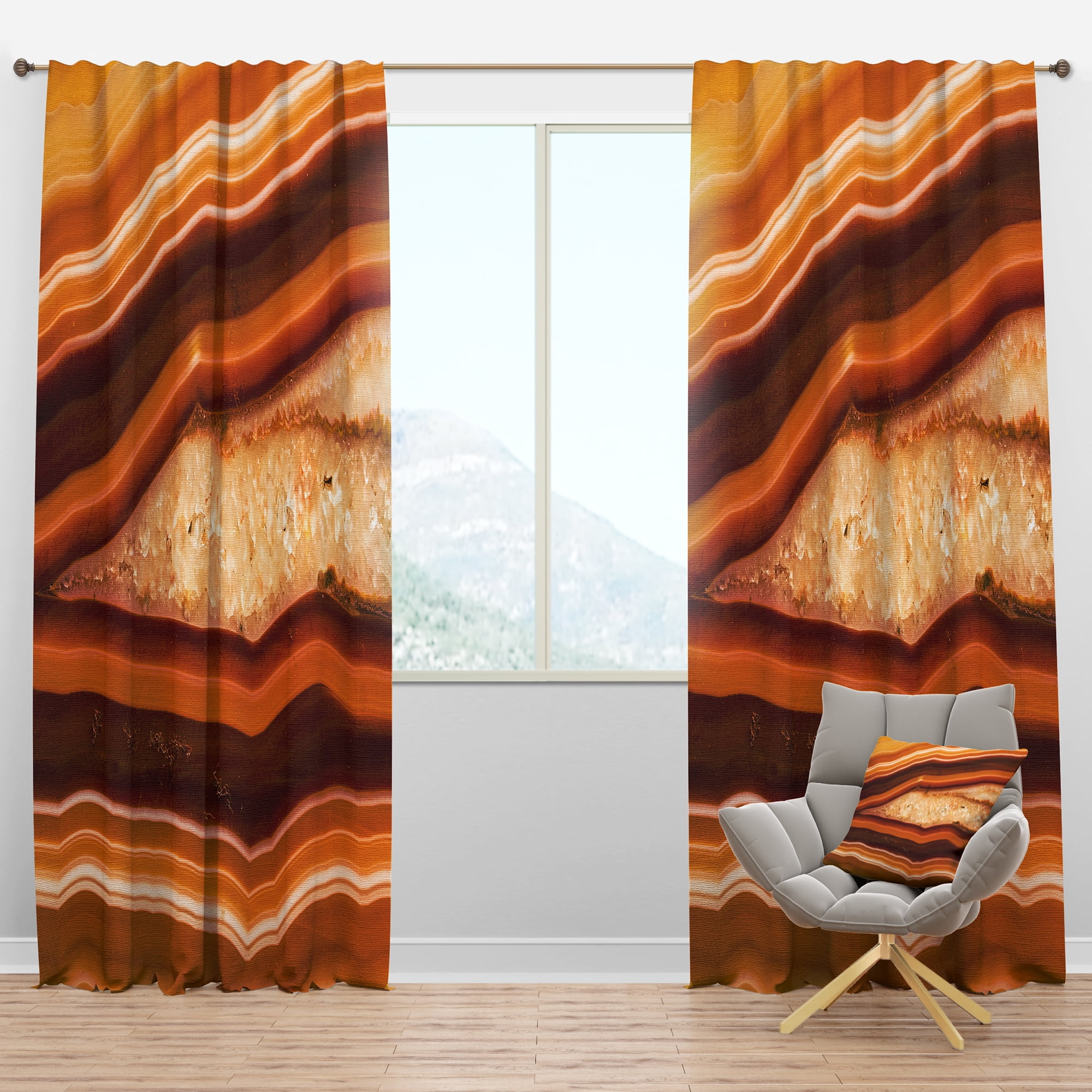Designart 'Geode Marbled I' Traditional Blackout Curtain Panel