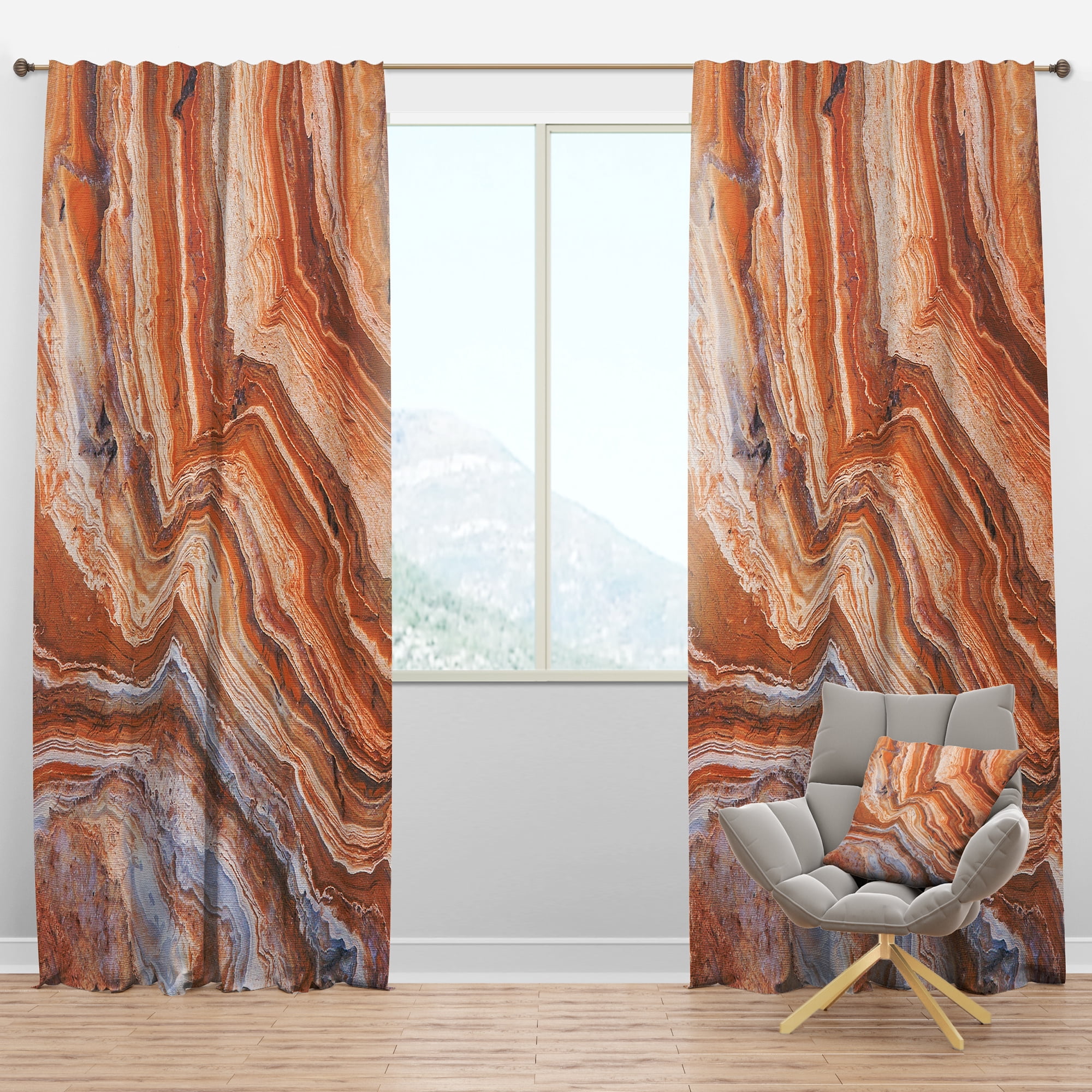 Designart 'Geode Marbled II' Traditional Blackout Curtain Panel