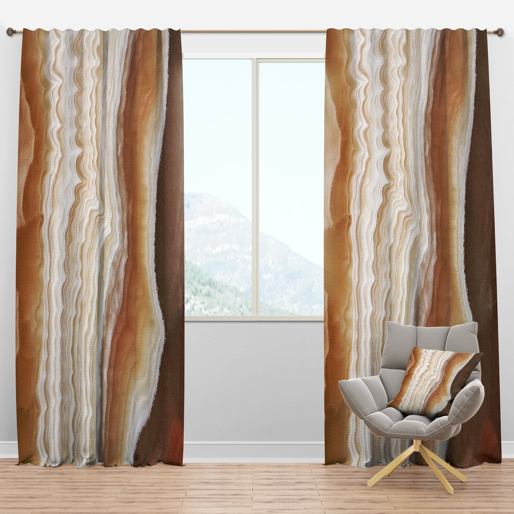Designart 'Geode Marbled III' Traditional Blackout Curtain Panel