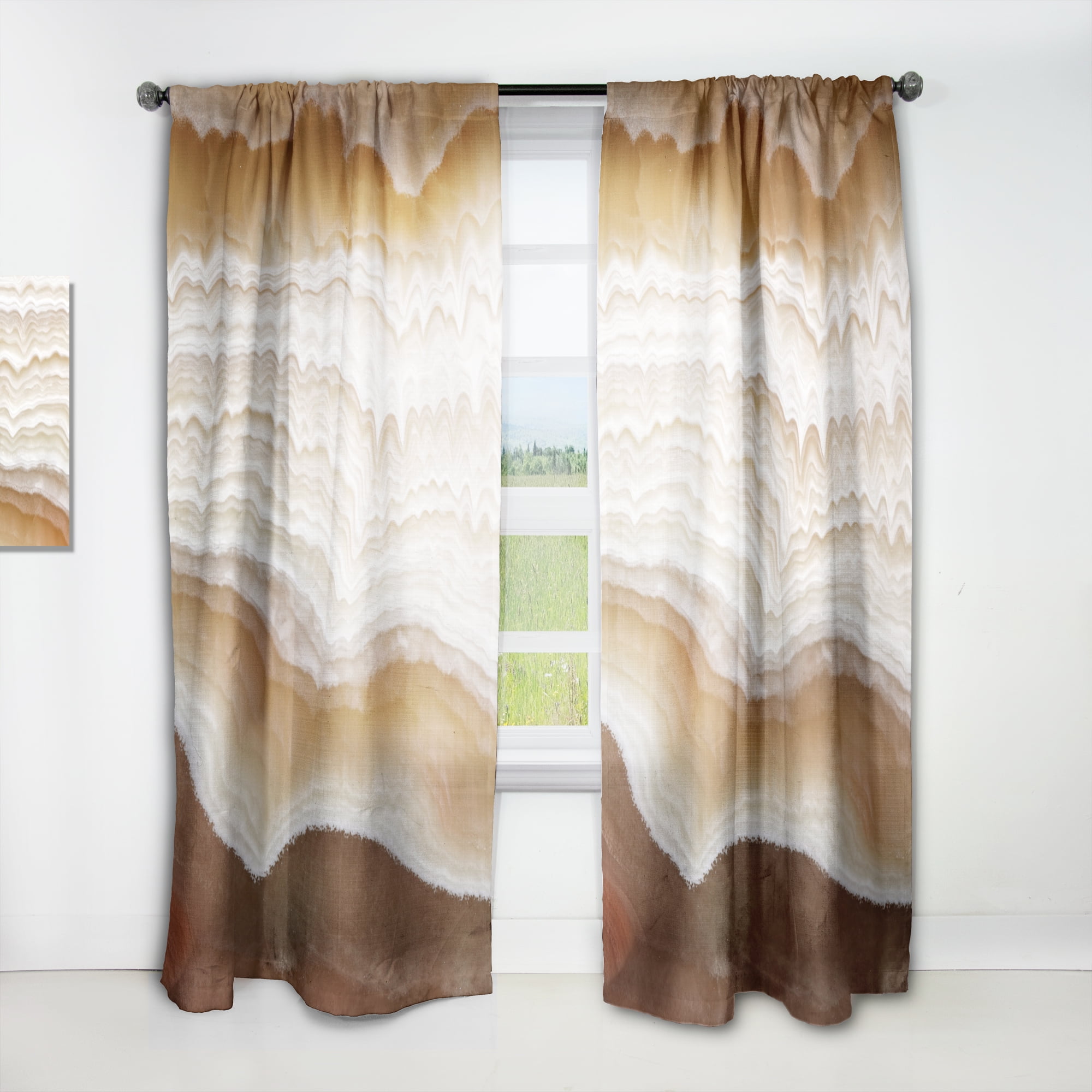 Designart 'Geode Marbled III' Traditional Curtain Panel