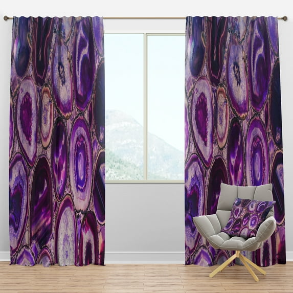 Designart 'Geode Marbled IX' Mid-Century Modern Blackout Curtain Panel