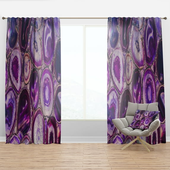 Designart 'Geode Marbled IX' Mid-Century Modern Curtain Panel