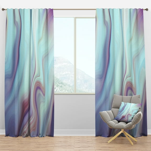 Designart 'Geode Marbled V' Modern & Contemporary Blackout Curtain Panel