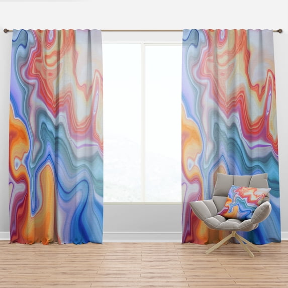 Designart 'Geode Marbled VI' Modern & Contemporary Curtain Panel