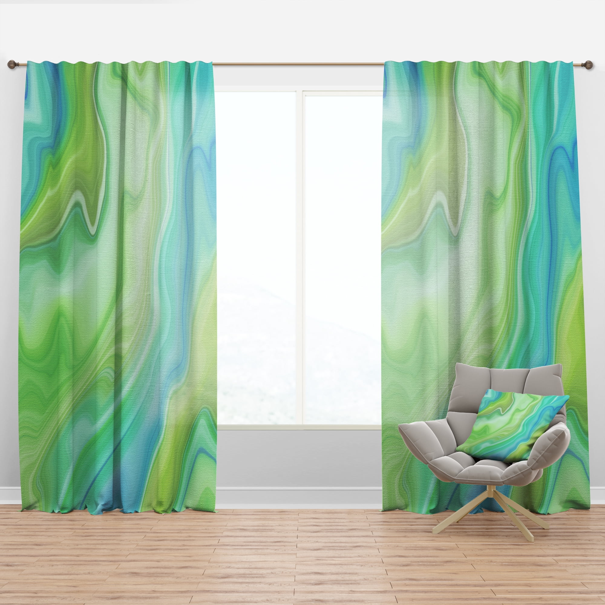 Designart 'Geode Marbled VII' Modern & Contemporary Curtain Panel