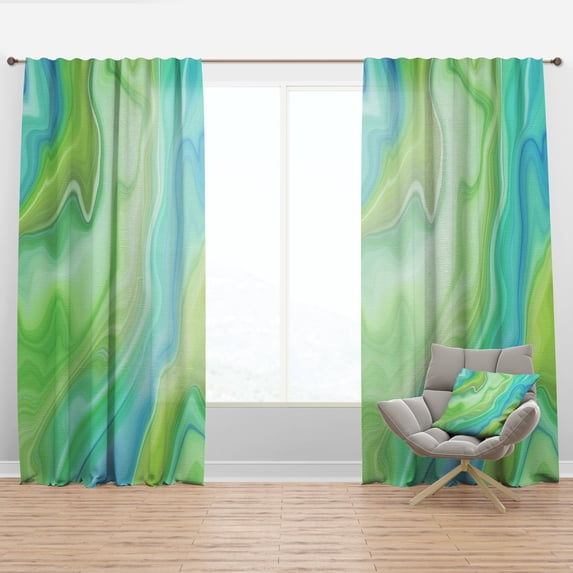 Designart 'Geode Marbled VII' Modern & Contemporary Curtain Panel