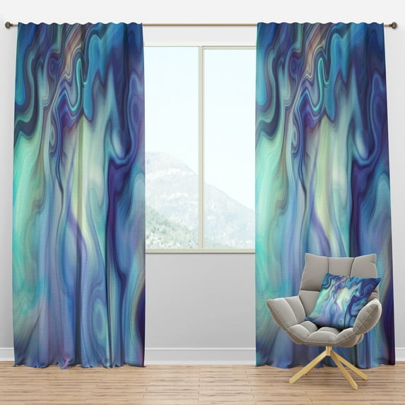 Designart 'Geode Marbled VIII' Modern & Contemporary Blackout Curtain Panel