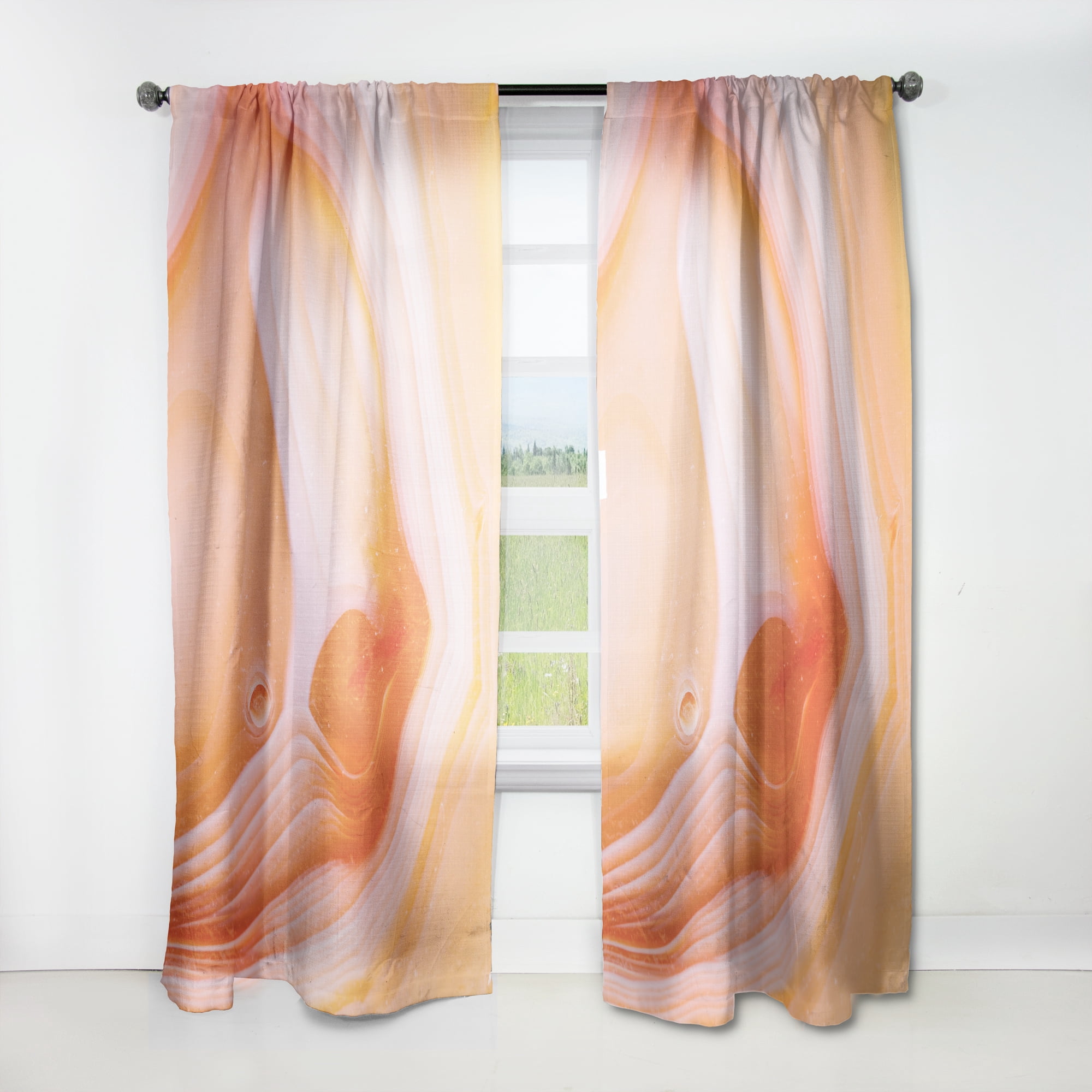 Designart 'Geode Marbled X' Mid-Century Modern Curtain Panel
