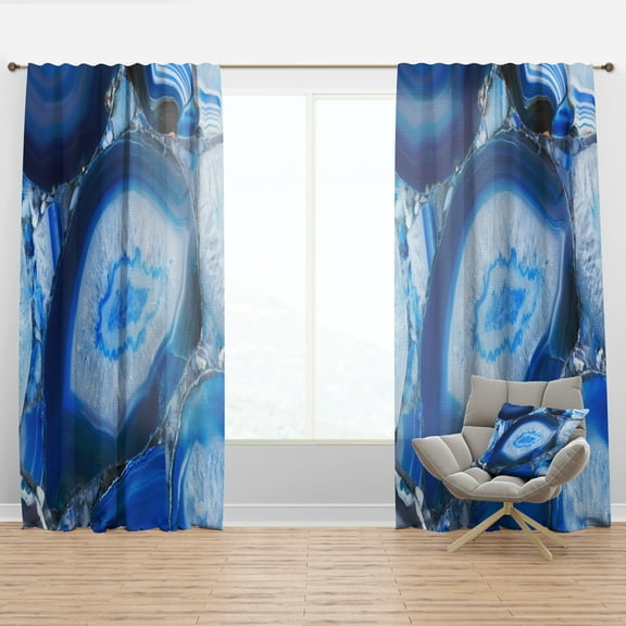 Designart 'Geode Marbled XI' Mid-Century Modern Curtain Panel