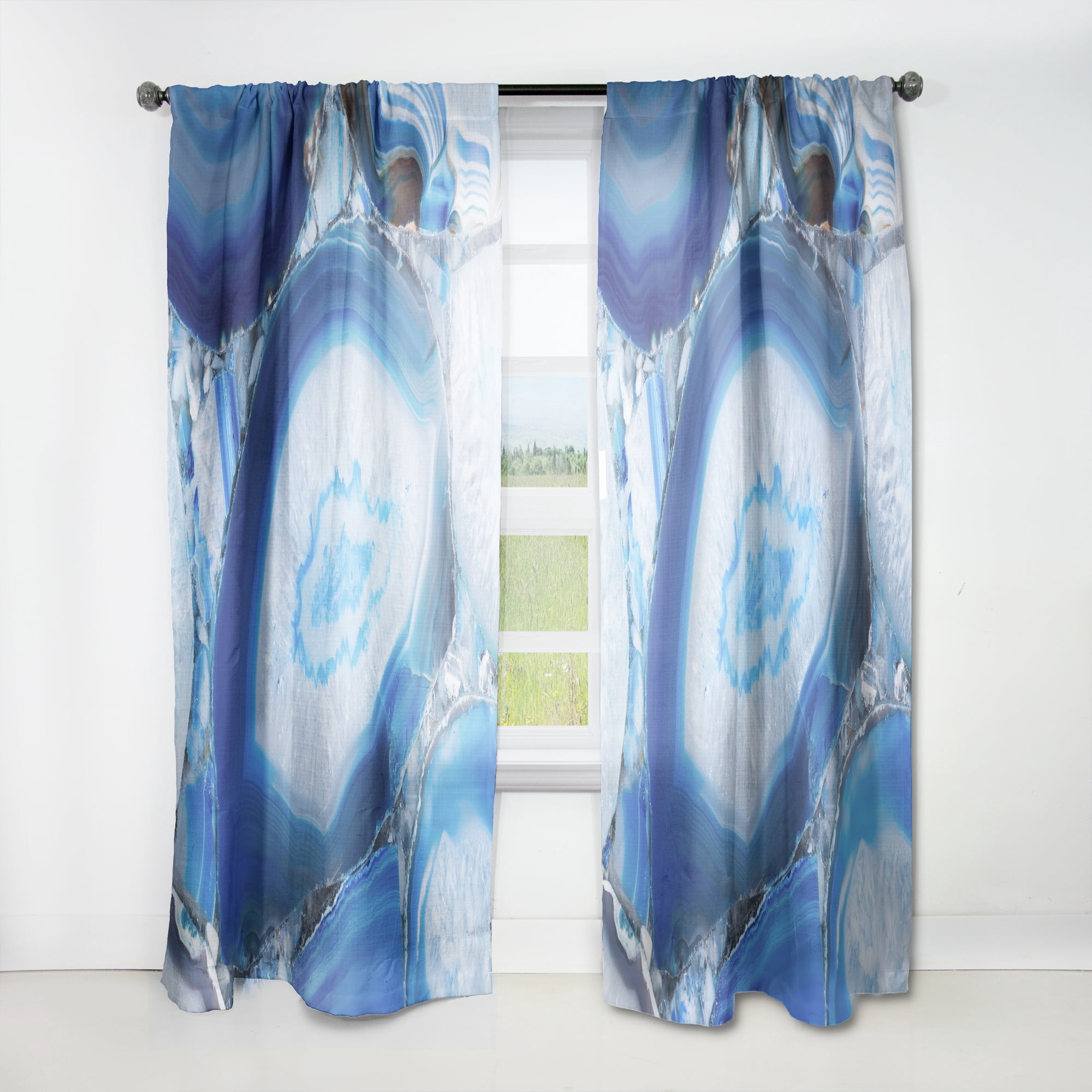 Designart 'Geode Marbled XI' Mid-Century Modern Curtain Panel