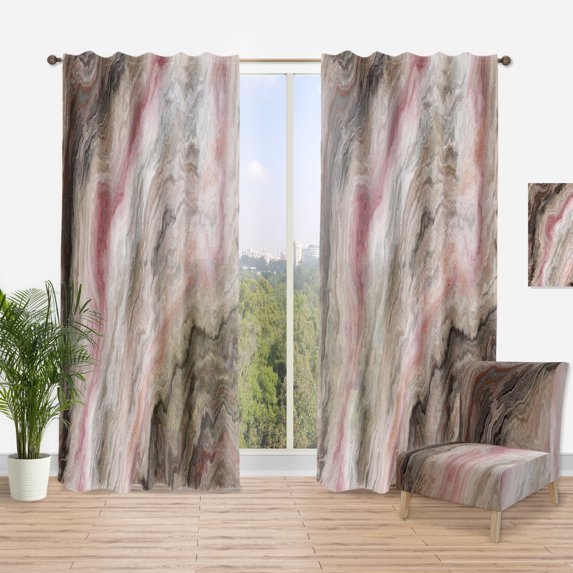 Designart 'Geode Marbled XVII' Mid-Century Modern Curtain Panel