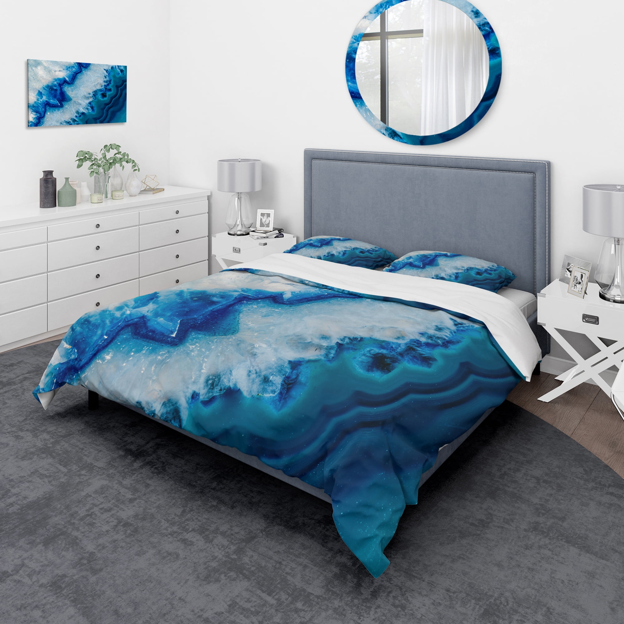 Designart 'Geode Slice Macro' Abstract Duvet Cover Set
