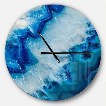 Designart 'Geode Slice Macro' Metal Wall Clock