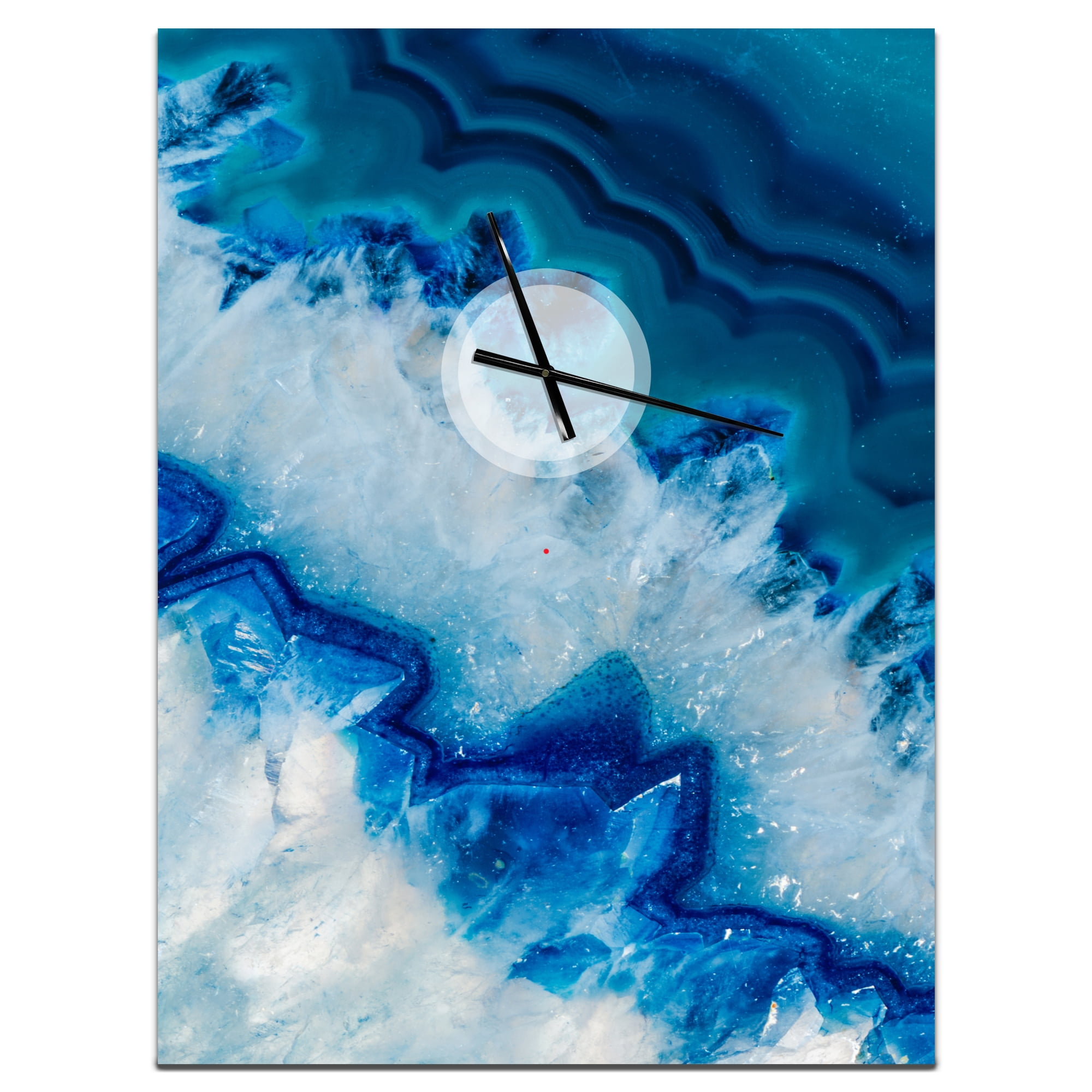 Designart 'Geode Slice Macro' Modern Wall Clock