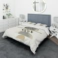 thumbnail image 1 of Designart 'Geometric Balance Neutral I' Geometric Duvet Cover Set, 1 of 4