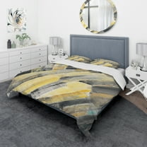Designart 'Geometric Beige Glacier' Geometric Duvet Cover Set