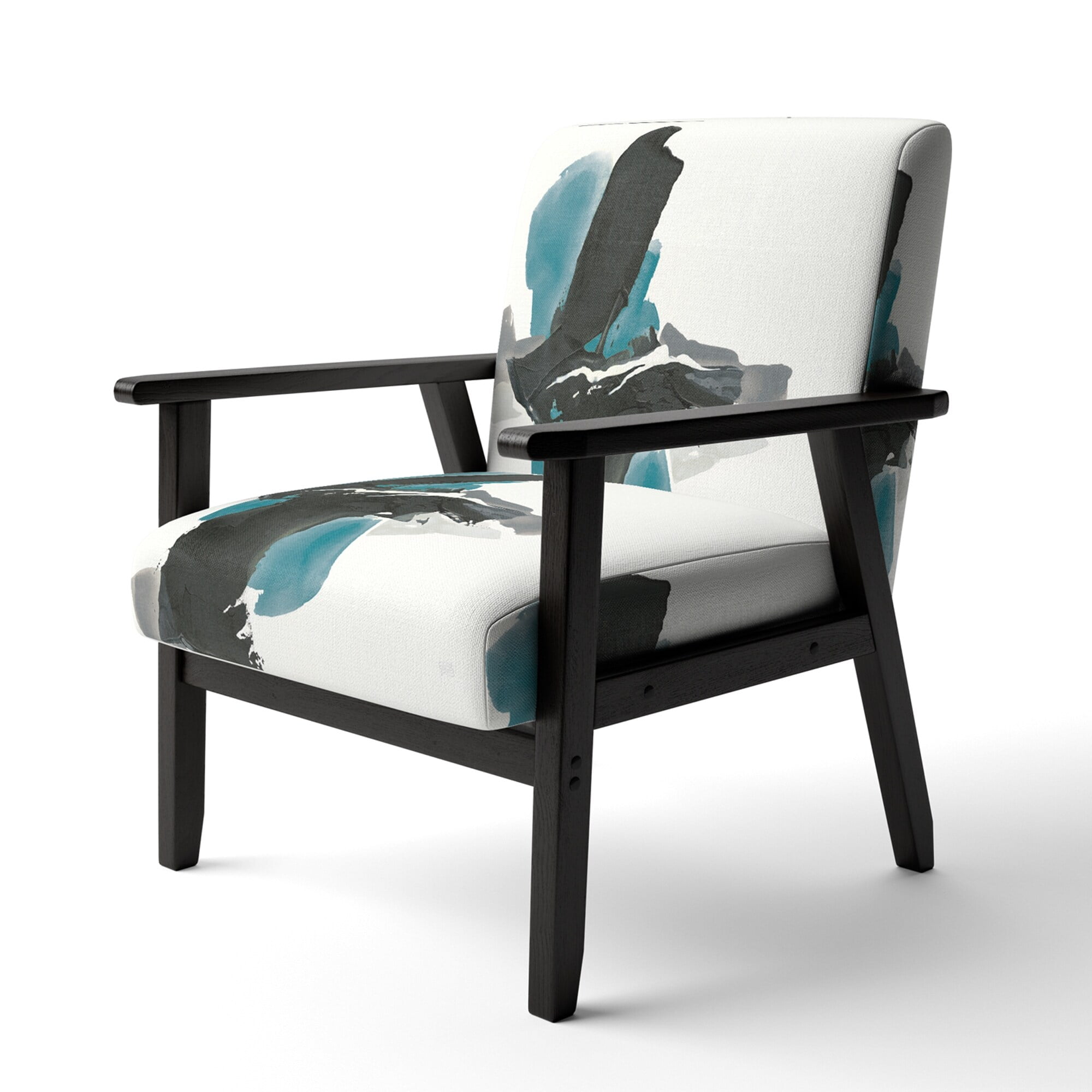 Accent Black-Multi Chrome Geometric Chair