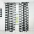 thumbnail image 1 of Designart 'Geometric Black and White Pattern I' Mid-Century Modern Curtain Panel, 1 of 5