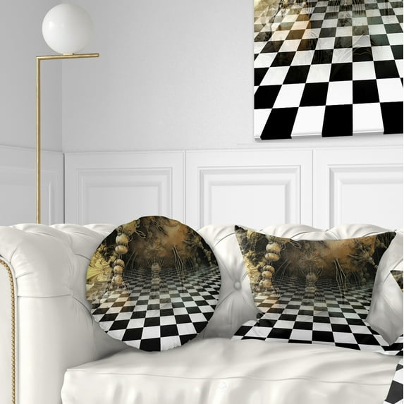 Designart Geometric Composition Close up - Contemporary Throw Pillow - 12x20