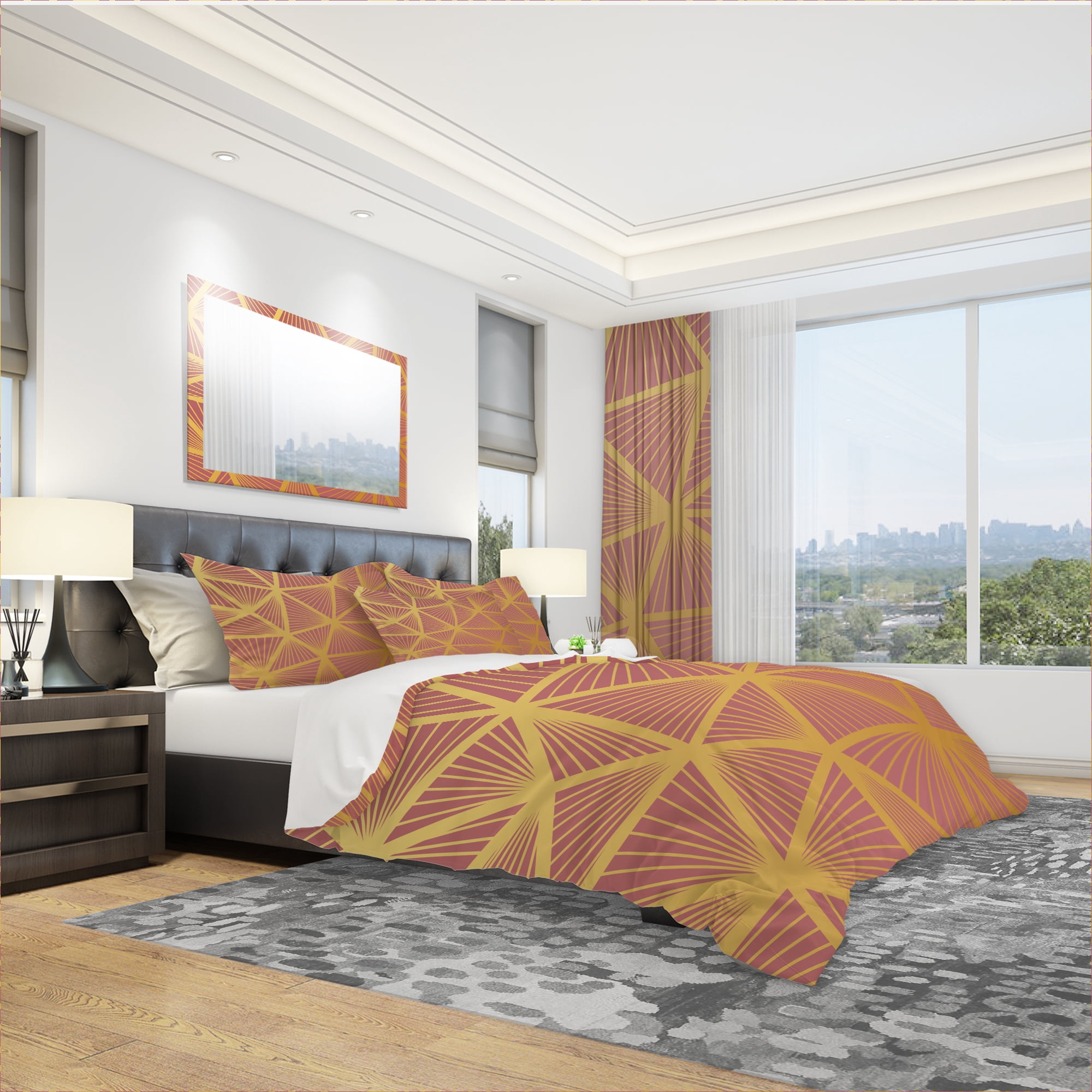 Designart 'Geometric Decorative Pattern' Modern Duvet Cover Set