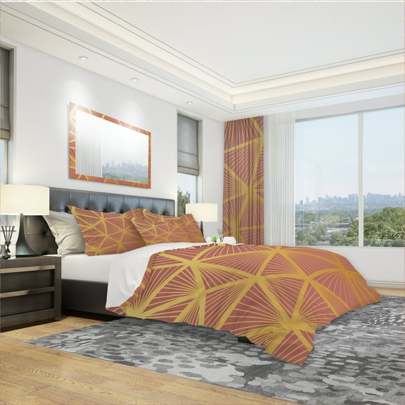 Designart 'Geometric Decorative Pattern' Modern Duvet Cover Set